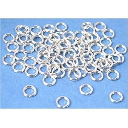 75 Split Ring Sterling Silver Bead String Parts 4.5mm