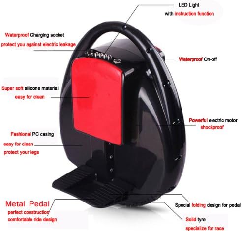 Mini Self Balancing Unicycle Electric Scooter Thought Wheel Mars wheel-Black