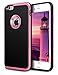 iPhone 6 Case, LoHi [Heavy Duty] Apple iPhone 6 Bumper case Armor Hybrid [Dual Protection] [Raised Lip] Shock Absorption Anti-scratch Back Cover for iPhone 6 Case(Pink)