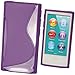 iGadgitz Dual Tone Purple Durable Crystal Gel Skin (TPU) Case Cover for Apple iPod Nano 7th Generation 7G 16GB + Screen Protector