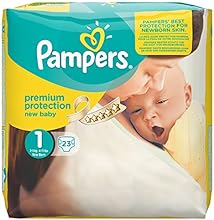 Pampers Windeln New Baby Gr. 1 Newborn 2-5 kg Tragepack, 4er Pack (4 x 23 St&uuml;ck)