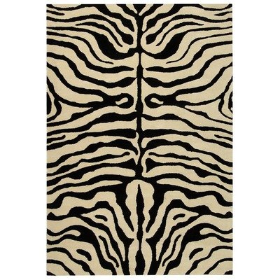 Safavieh Handmade Ivory and Black New Zealand Wool Area Rug, 8-Feet 3-Inch by 11-Feet