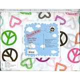 Divatex Kids Peace and Polka Hearts Microfiber Twin Sheet Set