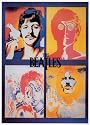 Beatles Poster - Four 4 Faces - 60s Psychedelic Warhol-esque by Avedon - 24x33