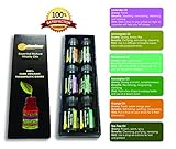 Aromatherapy Oils TOP 6-100% PURE ORGANIC THERAPEUTIC GRADE Essential Oils GIFT Set(Eucalyptus-Flu /Lavender-Cuts /Lemongrass-Fungus /Orange-Skin /Peppermint-HeadAche /TeaTree-Anticeptic)FREE EO Book!