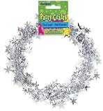 Silver Star Wire Garland 20 Feet/Pkg-