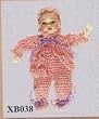 Heidi Ott Miniature Girl Baby in Apricot Crochet Outfit