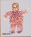 Heidi Ott Miniature Girl Baby in Apricot Crochet Outfit