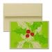 Green Holly & Berries - Recycled Content Christmas Cards