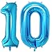 Tellpet Blue Number 10 Balloon,40 Inch