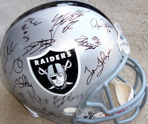 2011 OAKLAND RAIDERS TEAM SIGNED AUTOGRAPHED FULL SIZE HELMET CAMPBELL MCFADDEN COA + HOLOGRAM