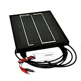Instapark® NEW All Black 5W Mono-crystalline Solar Panel with 12V Solar Charge Controller