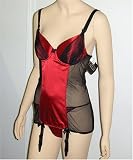 Movie Star Red Teddy w/ Garters and G-String