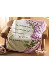 Special Sister Rose Fleece Throw Blanket