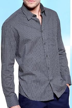 Blue Harbour Pure Cotton Mini Check Shirt [T25-8322B-S]