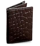 Signature Gold Genuine Alligator Card Case