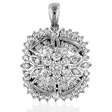 14K White Gold 1.20 Carat Diamond Pendant