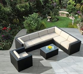Reviews Ohana Collection Pn0803 8 Piece Outdoor Patio Sofa Sectional Wicker Furniture Couch Set Price Hbzxfjhc