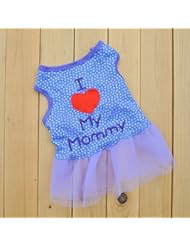 Pet Products: Summer Apparel Puppy Dog 2014new pet puppy small dog apparel clothes "i love mommy" lady casual dress - joylive
