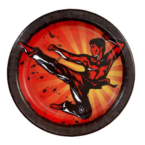 Martial Arts Dessert Plates (8) Party Supplies