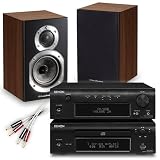 Denon D-F107DAB (Black) micro separates CD (inc front iPod compatible USB input) / DAB receiver  + Wharfedale Diamond 10.0 speakers (Walnut Pearl) + 2 x 5m QED Original speaker cable with 4mm plugs. 2 Year Guarantee.