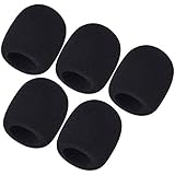 Mudder 5 Pack Foam Mic Cover Handheld Microphone Windscreen, Black