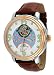Adee Kaye #AK7212-M7 Men's Open Heart Partial Skeleton Display Automatic Retrograde Watch