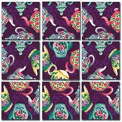 B Dazzle Teapots Scramble Squares 9 Piece Puzzle