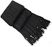Handmade Alpaca Natural Fiber Scarf in Cable Design - Elegant Black (Extra Long)