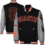 MLB San Francisco Giants Commemorative Canvas Full Zip Varsity Jacket - Black (Large)