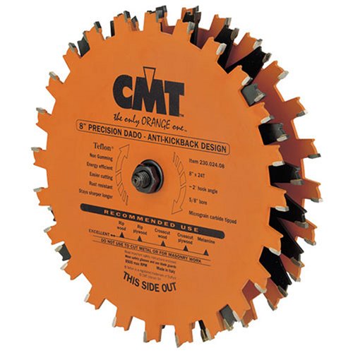 CMT 230.024.08 8 x 24 Tooth, 5/8 Bore, Precision Dado Blade Set