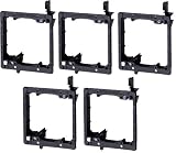 Arlington LV2-5 2-Gang Low Voltage Mounting Bracket, 5-Pack