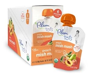 Plum Organics Tots Mish Mash-Peach, 3.17-Ounce (Pack of 12)