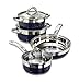 Karcher 112624 Kochtopf Set - 7-teiliges Edelstahl Kochtopf Set Aurora, Induktion blau