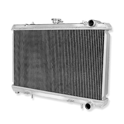DNA, DNA-RA-KAS13-2, DNA Motoring Full Aluminum Performance Two Dual Row Core Chrome Radiator Overall Size 26.5