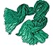 ZPS Women Pure Candy Long Crinkle Soft Scarf (Green)