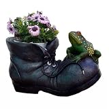 Frog, Resin Shoe Flower Planter, 15 by Creative Ventures
