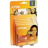 TDK 8 cm DVD 5 pack for Camcorders
