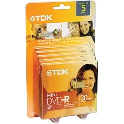 TDK 8 cm DVD 5 pack for Camcorders