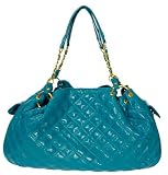 Urban Expressions - Urban Expressions Quilted Patent Shoulder Bag (Turquoise)