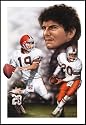 Cleveland Browns - Bernie Kosar Painting - Plaque Mounted & Laminated Print
