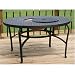 Outdoor Fire Pit and Ice Chest Patio Dining Table in Black