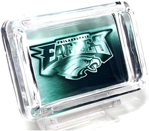 Philadelphia Eagles S2 Glass Ashtray - Black Bottom - Unboxed