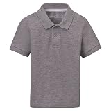 Infant Boys' Cherokee Short-Sleeve Piqu� Polo - Solid Heather Gray