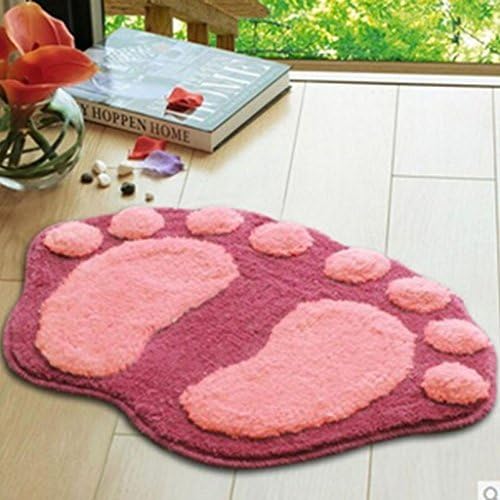 Ayouta Big Feet Cushion Non-slip Mat Pad Bedroom Decoration Rug Bath Area Rug Pad Carpet(Pink)