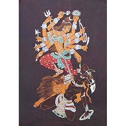 Folk Art Batik Asian Paintings Wax on Cloth (batik557)
