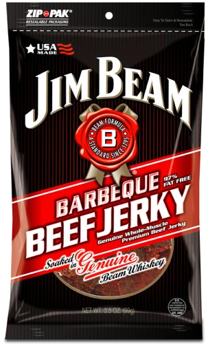 Jim Beam Barbeque Beef Jerky, 3.5-Ounce Bags (Pack of 3) by Jim Beam