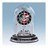 Motorcycle Themed Anniversary Clock: Ride Hard, Live Free by The Bradford Exchange