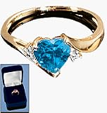 Avon Genuine Diamond Accent Birthstone Heart Ring April/Pink Sapphire - Size 7