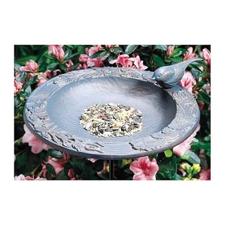 Chickadee Garden Bird Feeder, Verdigris Finish 9" x 16.5"H